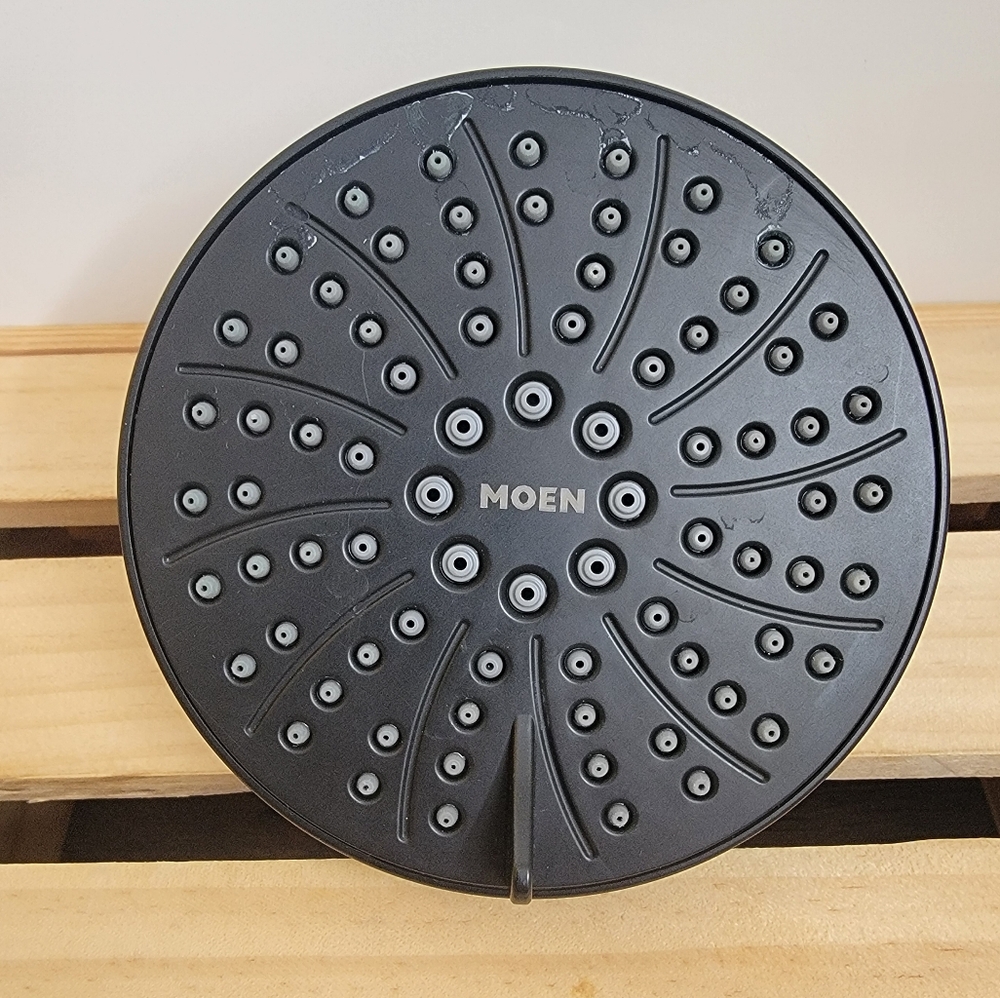 Moen Matte Black Fixed Shower Head – Gently Used, No Hose